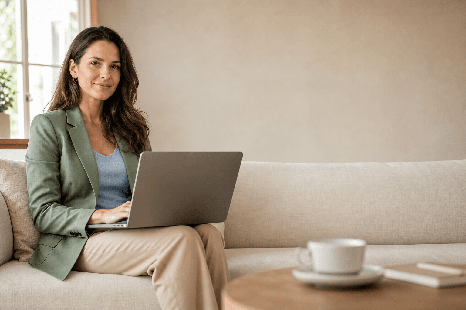Support supervisor reviewing reply-time reports on a laptop